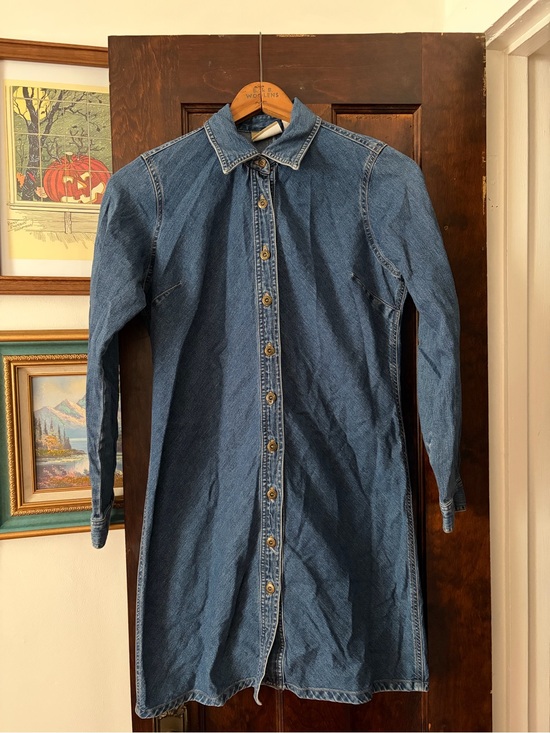 Liz Claiborne Dresses & Skirts - Vintage Liz Claiborne 100% Cotton Denim Button Down Dress